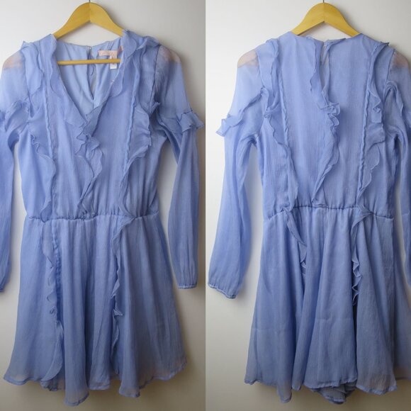 Anthropologie Hutch Long-Sleeve Frilled Romper Size L - Picture 6 of 12